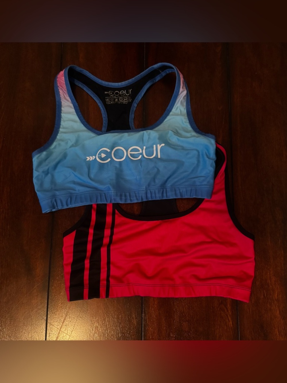 Coeur Blue Ombre Sports Bra + Pink Sports Bra Medium